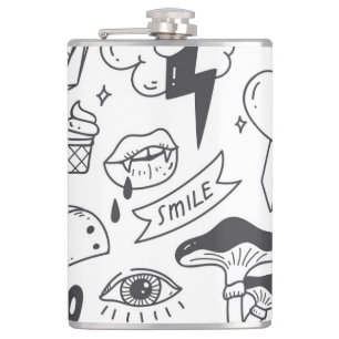 Flasques Graffiti mignon : Doodle Art Set.