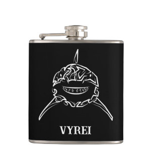 Flasques Grand requin blanc de la tribu noire et blanche
