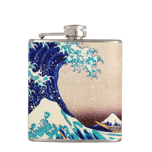 Flasques Grande vague au large de Kanagawa japonais Vintage