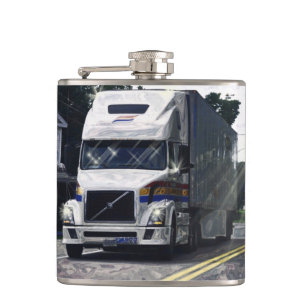 Flasques Grands camionneurs blancs camion d'installation et