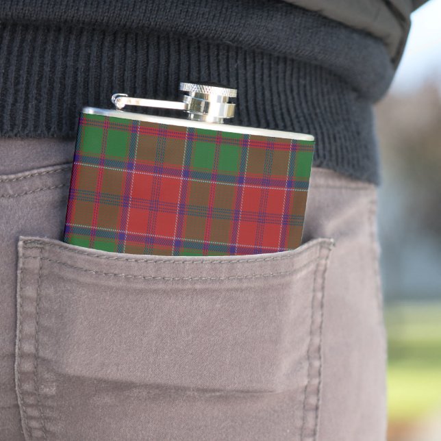 Flasques Grant Clan Tartan Plaid Motif (En situation)