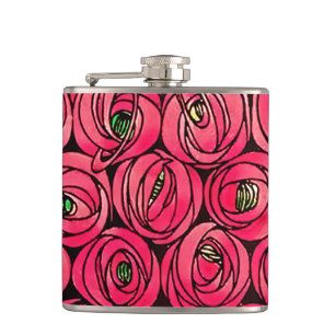 Flasques Graphique rose Art Nouveau Rennie Macintosh