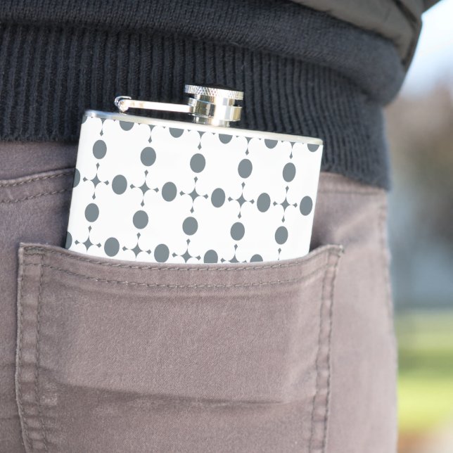Flasques Gray Polka Dots, Polka Dot Pattern, Dots (En situation)