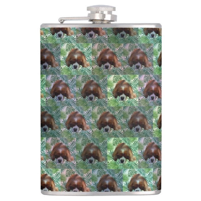 Flasques Green King Charles Cavalier Spaniel, Hip Flask (Devant)