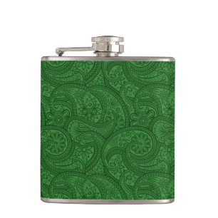 Flasques Green Paisley