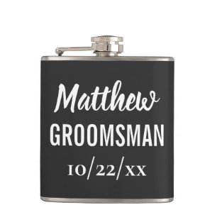 Flasques Groomsman Bachelor Party Mariage élégant Favor