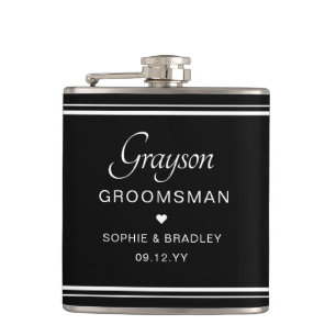 Flasques Groomsman Personnalisé Mariage Party