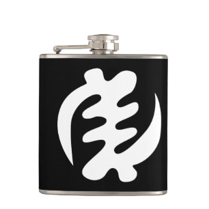 Flasques Gye Nyame   God is Supreme Adinkra