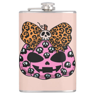 Flasques Halloween, motif crâne, visage citrouille, Moderne