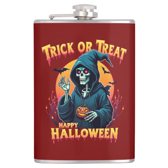 Flasques Halloween Spooky Vibes: Trick or Treat Skeleton (Devant)