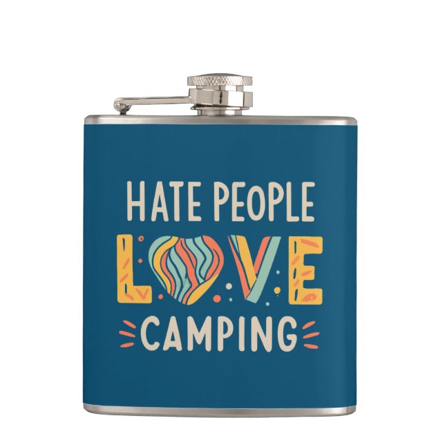 Flasques Hate People Love Camping (Devant)