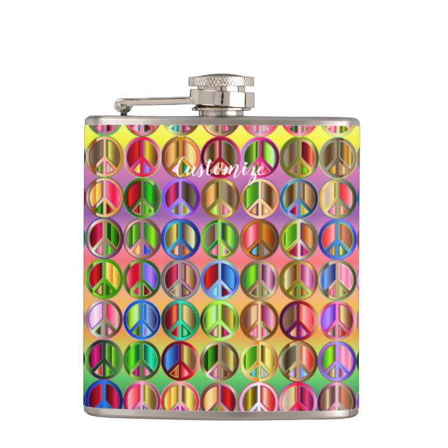 Flasques hippie groovyThunder_Cove symboles de paix  (Devant)