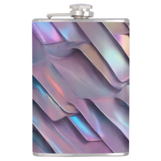 Flasques Holographie abstraite/iridescente futuriste