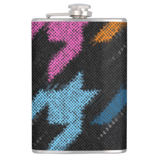 Flasques Houndstooth : imitation de toile brute.