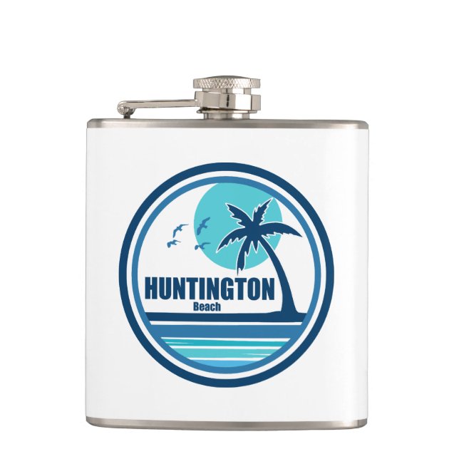 Flasques Huntington Beach Caroline du Sud Palm Tree Birds (Devant)