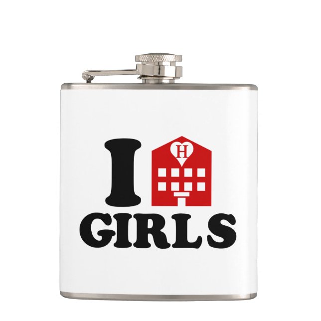 Flasques I Love Hotel Girls (Devant)