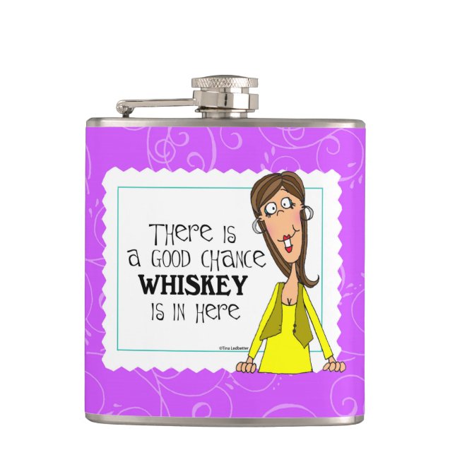 Flasques Il y a un bon whiskey d'occasion est dedans ici (Devant)