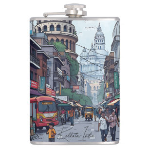 Flasques Illustration Ai de Calcutta, Inde