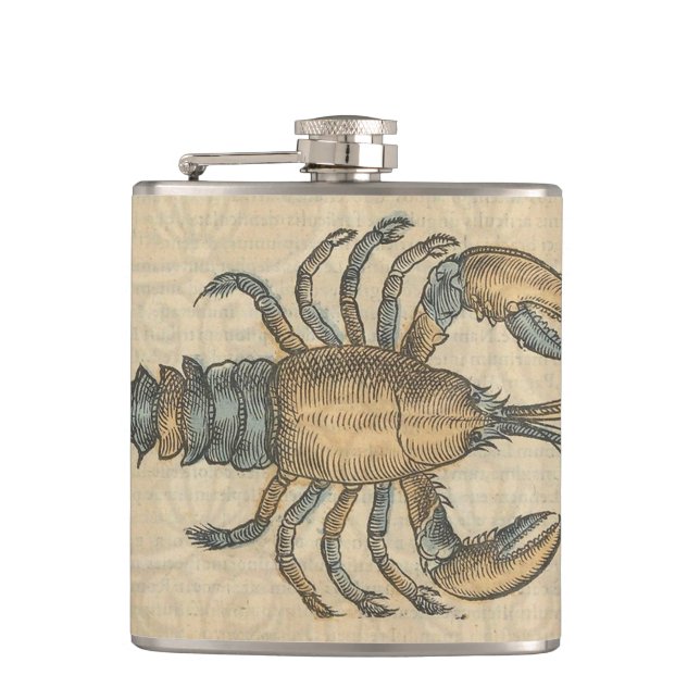 Flasques Illustration de homard, fruits de mer du Maine (Devant)