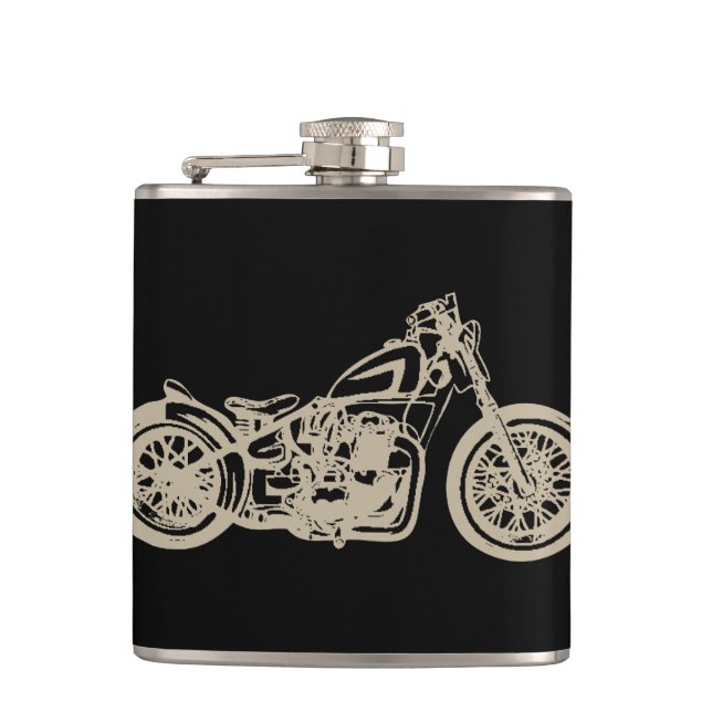 Flasques Illustration de moto vintage (Devant)