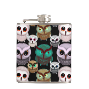 Flasques Illustrations de hiboux mignons motif