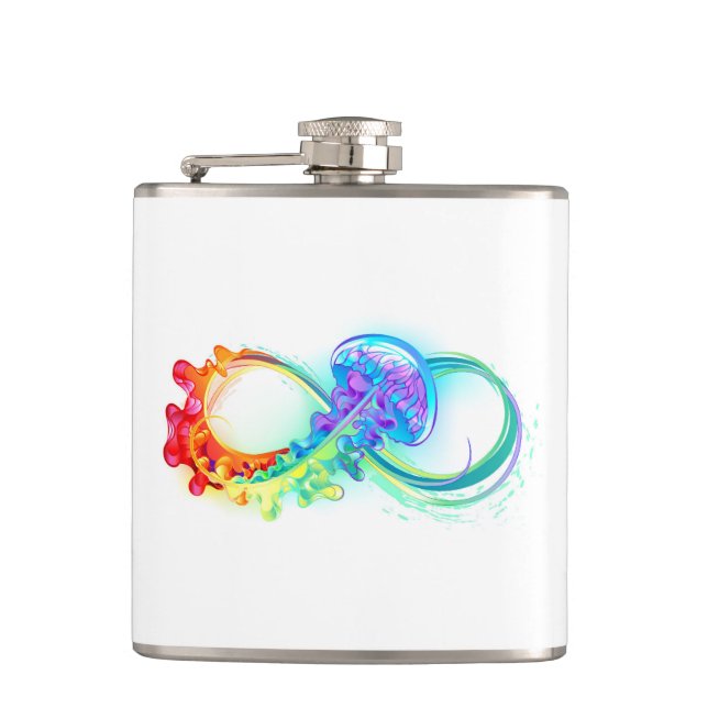 Flasques Infinity avec Rainbow Jellyfish (Devant)