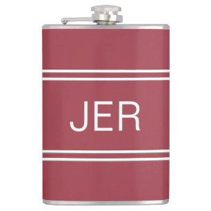 Flasques Initiales Monogrammes Classiques Boire Rouge Pour