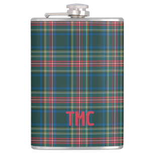 Flasques Initiales Motifs de Noël Plaid Tartan classique