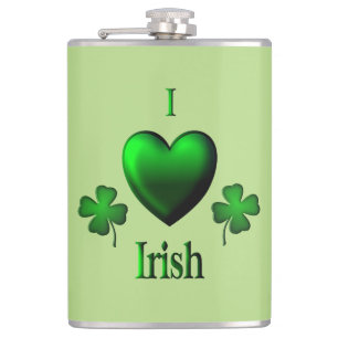 Flasques Irlandais de coeur du vert I