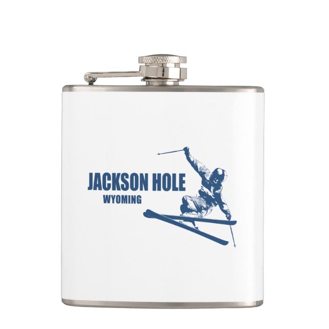 Flasques Jackson Hole Wyoming Skier (Devant)