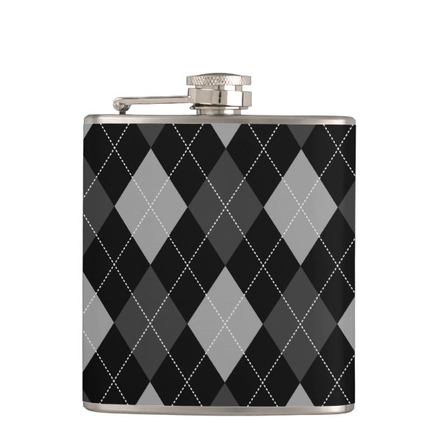 Flasques Jacquard noir et gris (Devant)