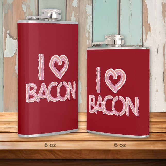 Flasques J'adore le bacon (Créateur téléchargé)