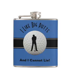 Flasques J'aime les longs putts Golf Citation Humour Drôle
