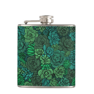 Flasques Jardin succulent en vert