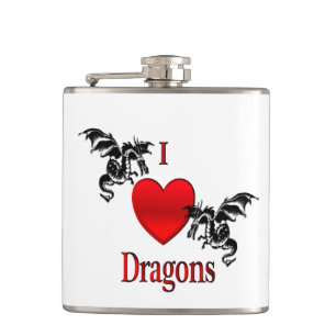 Flasques Je Coeur Dragons