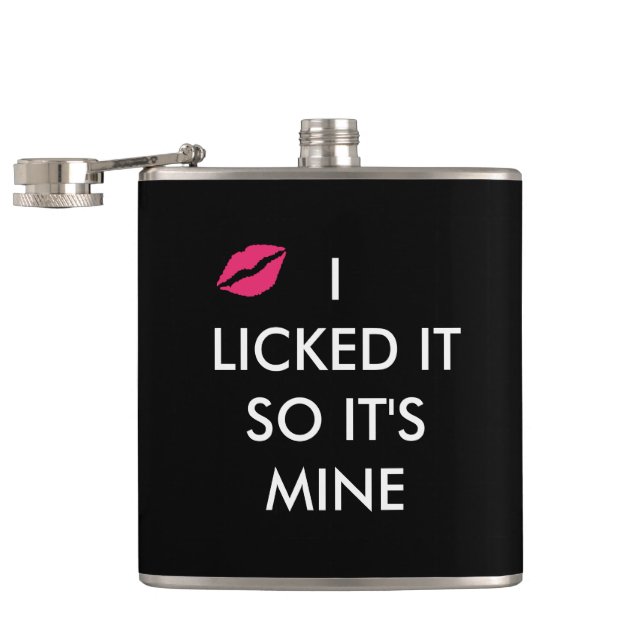Flasques JE L'AI AIMÉ DONC C'EST LA MIENNE avec un baiser (Ouvert)