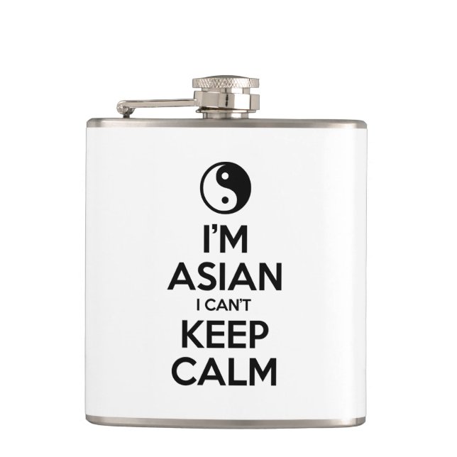 Flasques Je suis asiatique, je ne peux pas garder le calme (Devant)