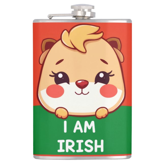 Flasques Je suis un animal mignon irlandais (Devant)