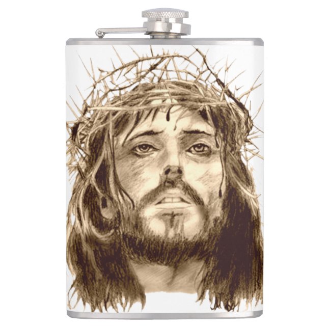 Flasques Jésus-Christ avec une couronne des épines (Devant)