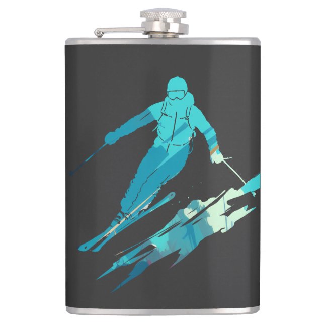 Flasques Jeux de ski Défi Sport Illustration Silhouette (Devant)
