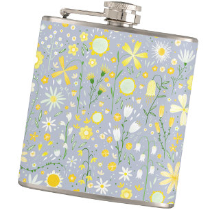 Flasques Joli bleu floral
