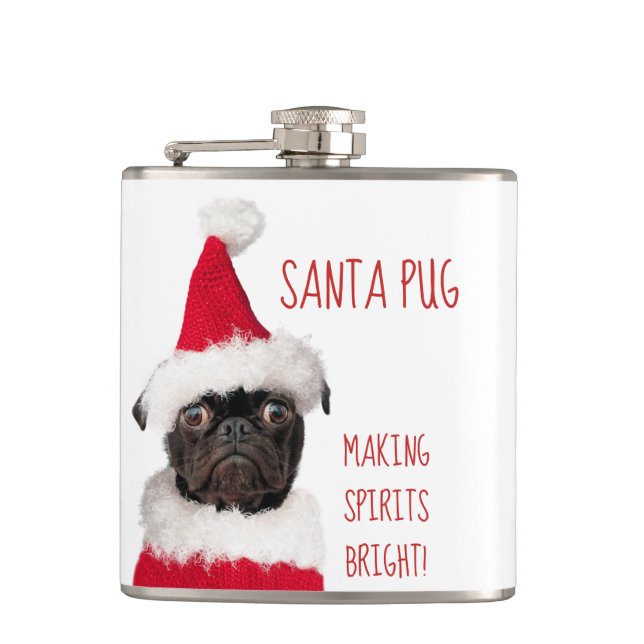 Flasques Joli Carlin de Noël Père Noël rendre les esprits b (Devant)