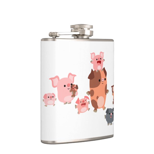 Flasques Joli Cartogramme de la famille de cochon (Droite)