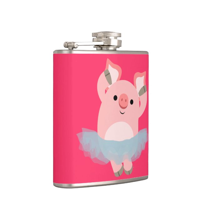 Flasques Joli Cartoon Ballerina Pig Hip Flask (Droite)