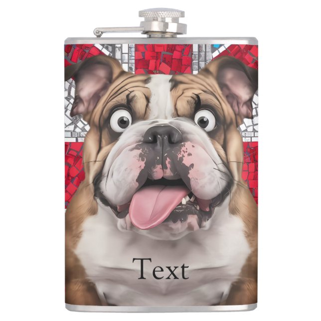 Flasques Joli chien taureau anglais (Devant)
