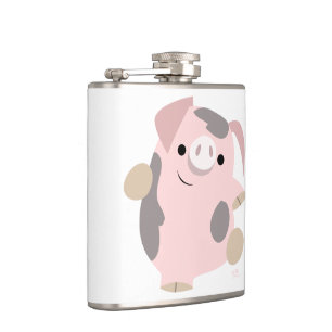Flasques Joli Danson Dansant Pig Hip Flask