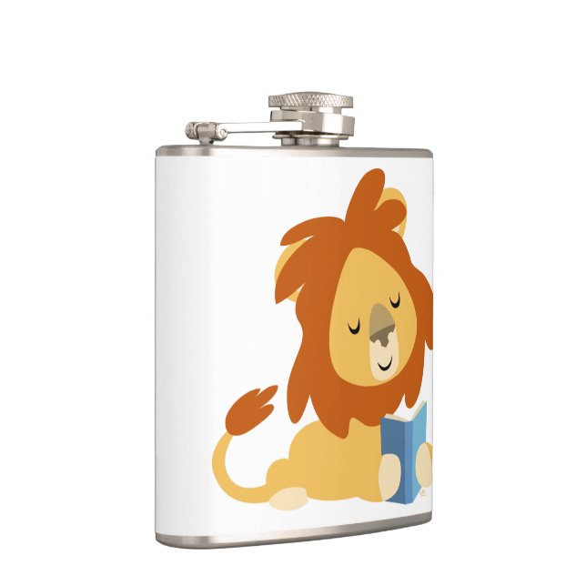 Flasques Jolie lecture Carton Lion Hip Flask (Droite)