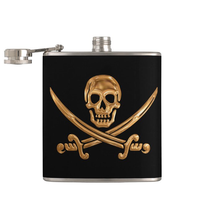 Flasques Jolly roger d'or (Ouvert)
