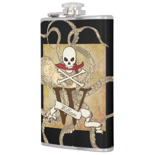 Flasques Jolly roger Monogramme initial
