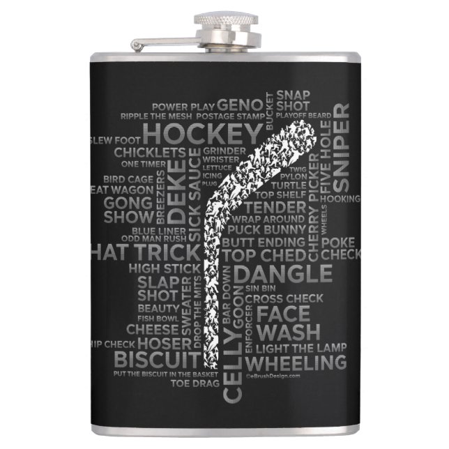 Flasques Joueur de hockey et argot (Devant)